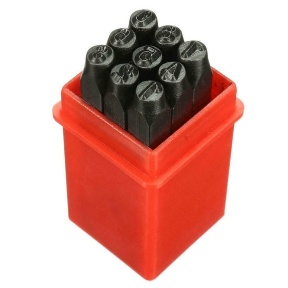 36Pc Number & Letter Metal Punch Set Alphabet Marking Steel Stamp Craft Tools 4Mm