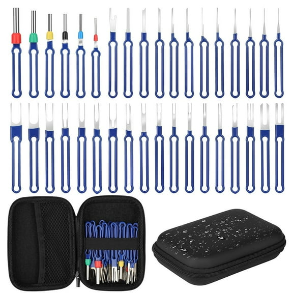 36Pc Stainless Steel 301 Wire Terminal Removal Tools Electrical Connector Pin Removal Depinning Kit Terminal Extractor