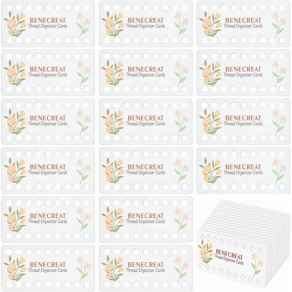 36Pcs 18-Position Embroidery Thread Organizer Cards 2.7x5.9inch Paper Thread Winding Boards Floss Bobbins for Stitch Embroidery Thread Storage Craft DIY Sewing Light Salmon