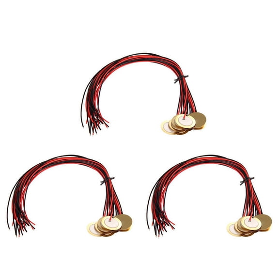 36Pcs 27mm Piezo Discs with Leads Mic Drum Trigger Acoustic Pickup CBG Guitar