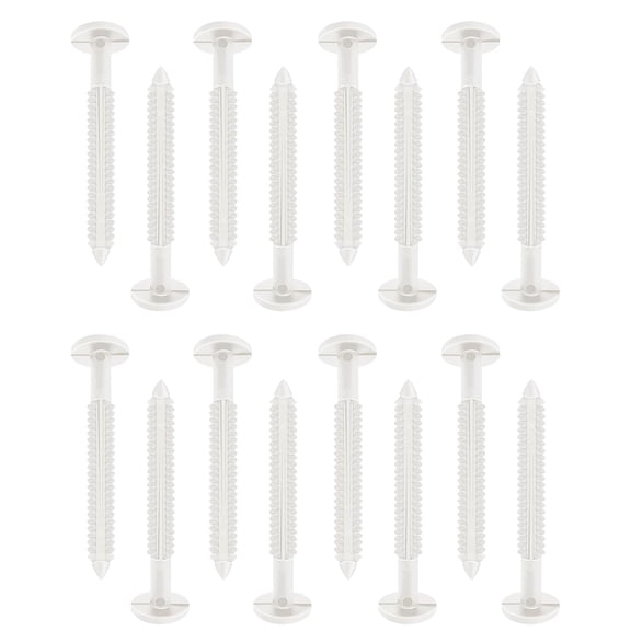 36Pcs 3 Inch Vinyl Shutter Fasteners Strongest Plastic Screws Window Shutters Hardware Exterior Spikes Loks for Fixing and Installing Decorative (White)