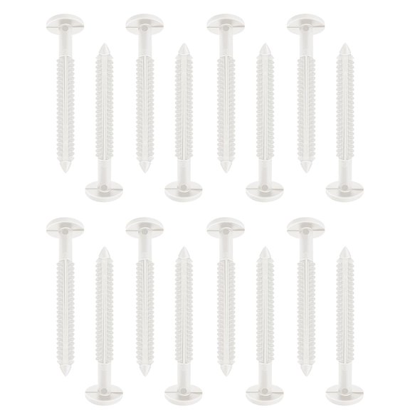 36Pcs 3 Inch Vinyl Shutter Fasteners Strongest Plastic Shutter Screws Window Shutters Hardware Exterior Spikes Loks for Fixing and Installing Decorative Exterior Vinyl Shutters (White)