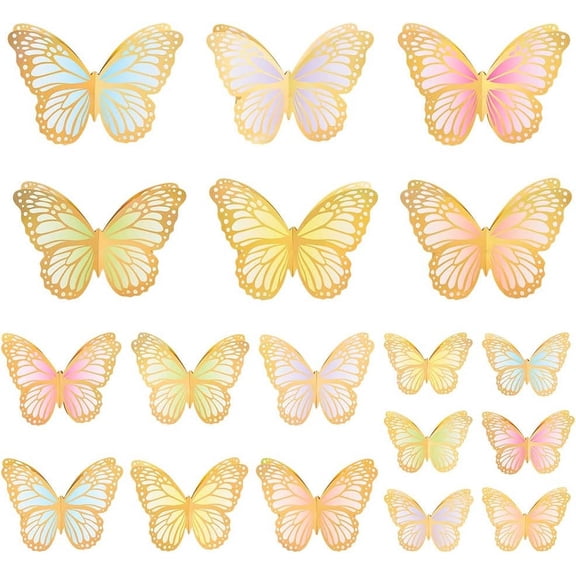 36Pcs 3 Size Butterfly Centerpieces for Tables 3D Butterfly Table Centerpiece Party Display Decorations 3D Butterfly Table Wall Decor for Wedding Event Birthday Party Supplies Mixed Color DIY