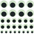 36Pcs 3 Sizes Glow in The Dark Googly Eyes Self Adhesive Luminous Giant