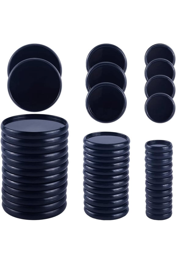 36Pcs 3 Styles Plastic Loose Leaf Ring Round Binder Discs Mushroom Hole Notebook Binding Ring Expansion Discs for Add Extra Pages