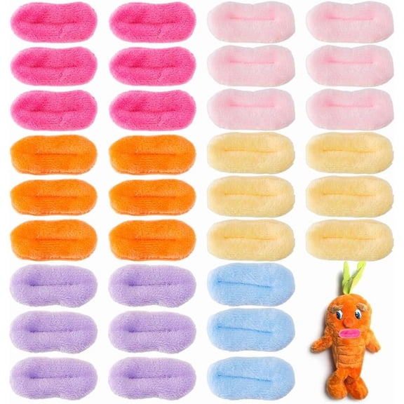 36Pcs 6 Colors Mouth 2 inch Wide Plush Mouth Parts Stuffed Animal Lips Sew-on Plush Mouths Safety Mouths for Stuffed Dolls Animal DIY Craft Making Accessories 5.2x2.2cm