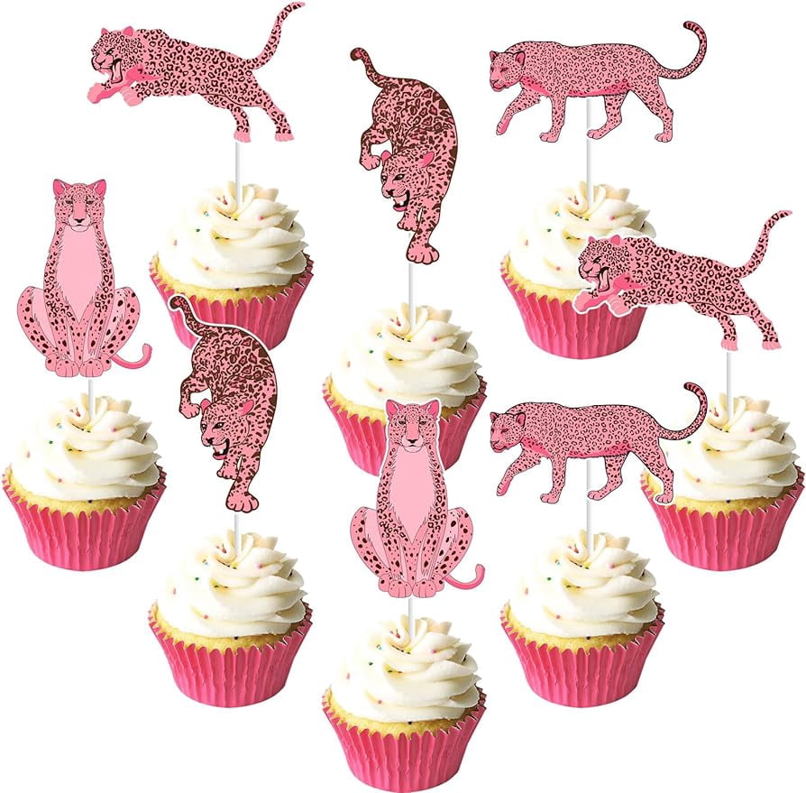 48 STÜCKE Dschungel Safari Tiere Cupcake Topper, JUMRHFAN Wald Thema