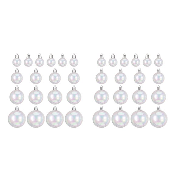 36Pcs Christmas Ball Ornaments, Christmas Tree Decoration Xmas Plastic Baubles Ornaments Decorative