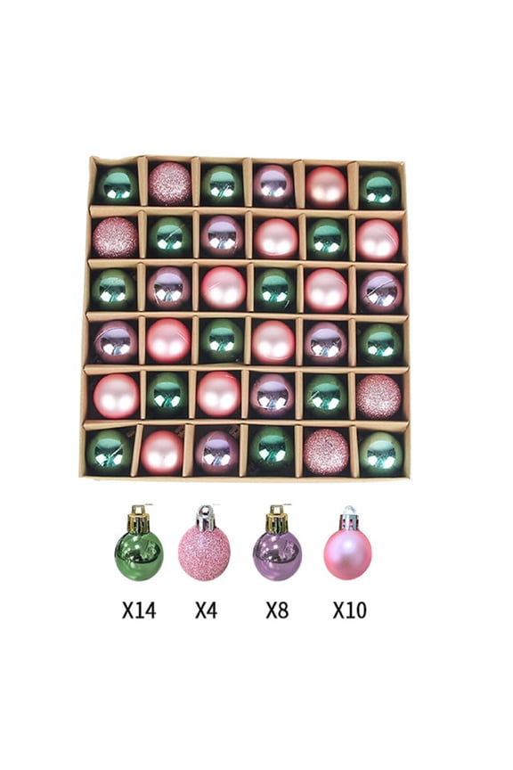 36Pcs Christmas Balls Christmas Tree Ornaments Set Xmas Tree Decoration Balls for Holiday Wedding Party Decorations