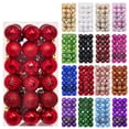 thumbnail image 1 of 36Pcs Christmas Balls Ornaments, 1.18" Shatterproof Plastic Balls for Xmas Trees, Party & Home Decor, Hanging Tree Ball Ornaments for Christmas with 5 Styles (Glossy/Matte/Prismatic/Glitter/Disco), 1 of 5