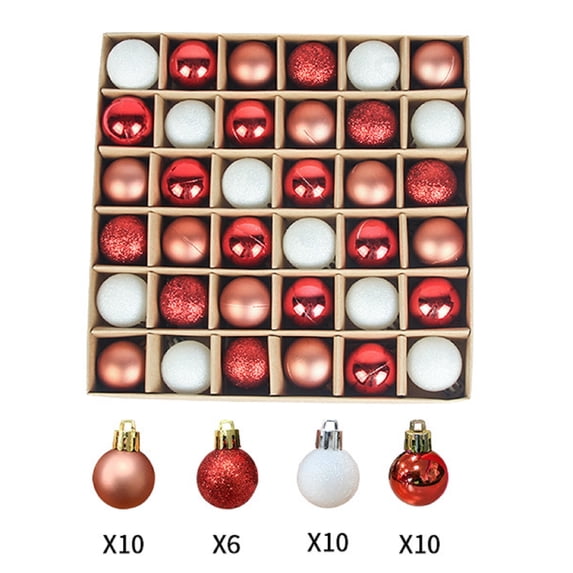 36Pcs Christmas Balls Xmas Tree Decorations Christmas Ornaments Balls Set for Holiday Wedding Christmas Decorations