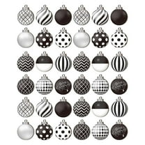 36Pcs Christmas Ornaments Set - 3.1×2.48" Wooden Hanging pendant Decorations, Christmas Tree Decoration for Home Decor, Xmas Ball Ornament for Holiday Party Gift