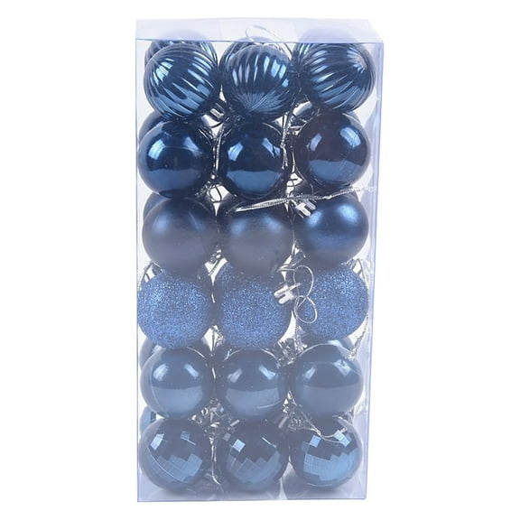 36Pcs Christmas Tree Balls Ornaments for Xmas Christmas Tree 40mm/1.57" Shatterproof Christmas Tree Decorations Hanging Ball for Holiday Wedding Party Christmas Decorations Clearance Navy
