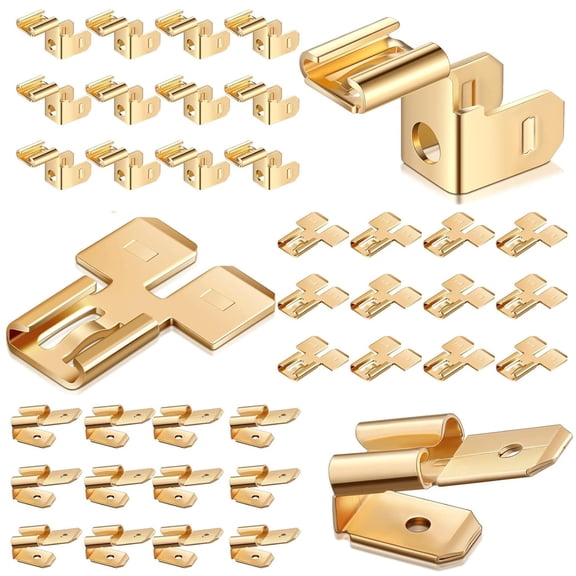 36Pcs Connectors Combination, Kit Double Spade, Piggyback, Chair Terminal Quick Disconnect Adapter