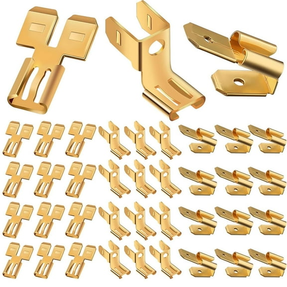36Pcs Connectors Combination Kit: Double Spade, Piggyback, Chair Terminal Quick Disconnect Adapter