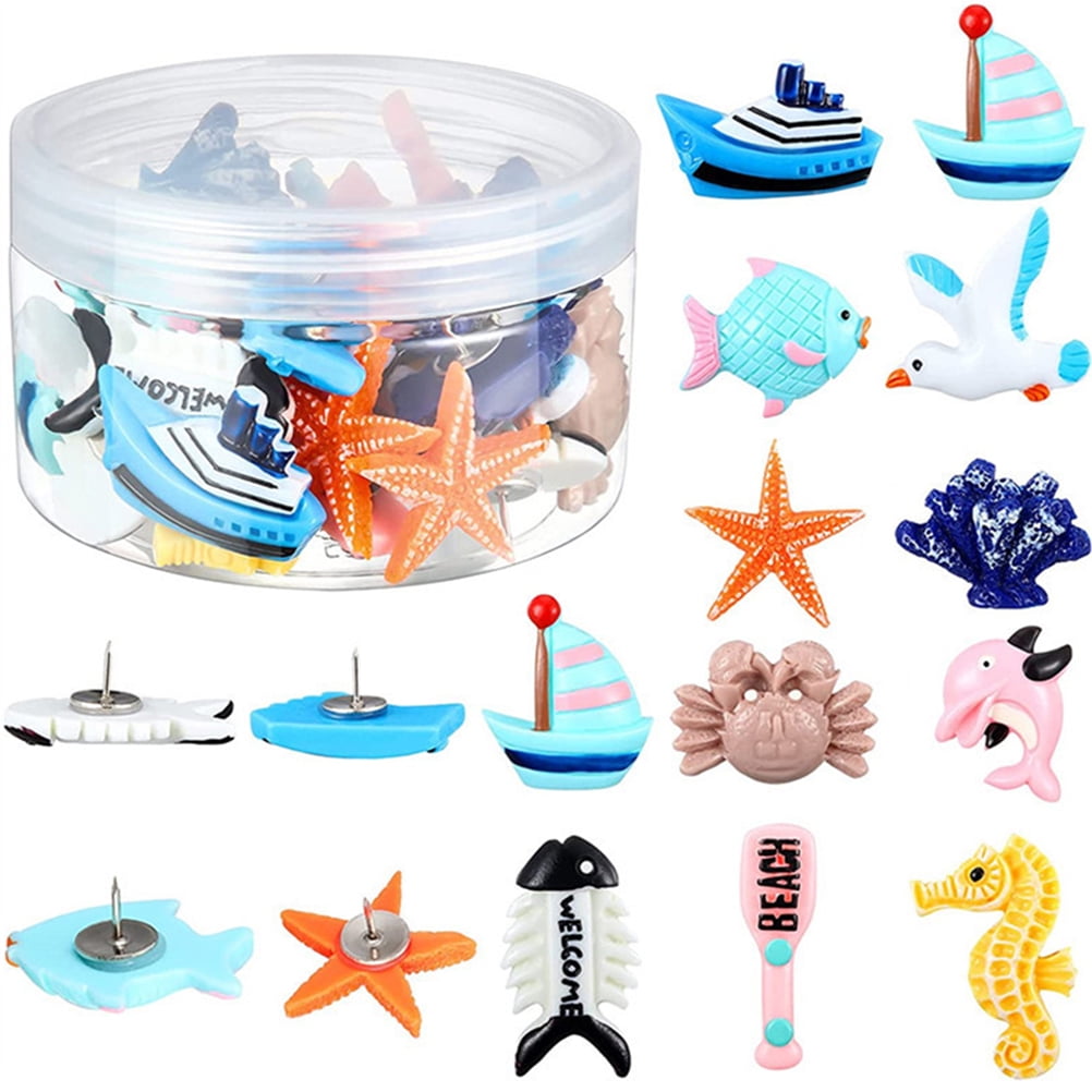 36Pcs Decorative Push Pin Bulletin Board Push Pin Cork Board Thumb