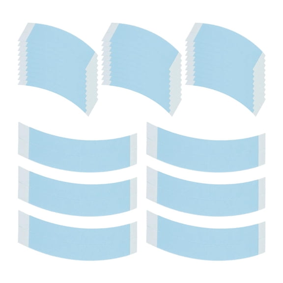 36Pcs Double Sided Hair Tape Invisible for Hair Pieces Transparent Tape Blue