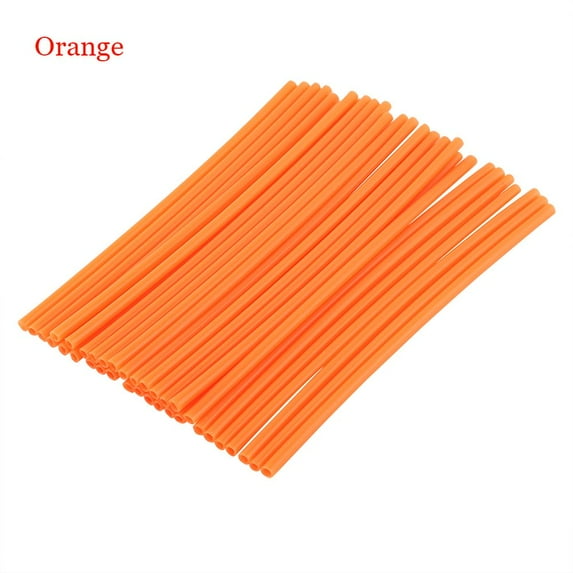 36Pcs ES Motorcycle Decoration Guard Wheel Spoke Wraps Covers Protector Rims Skins ORANGE