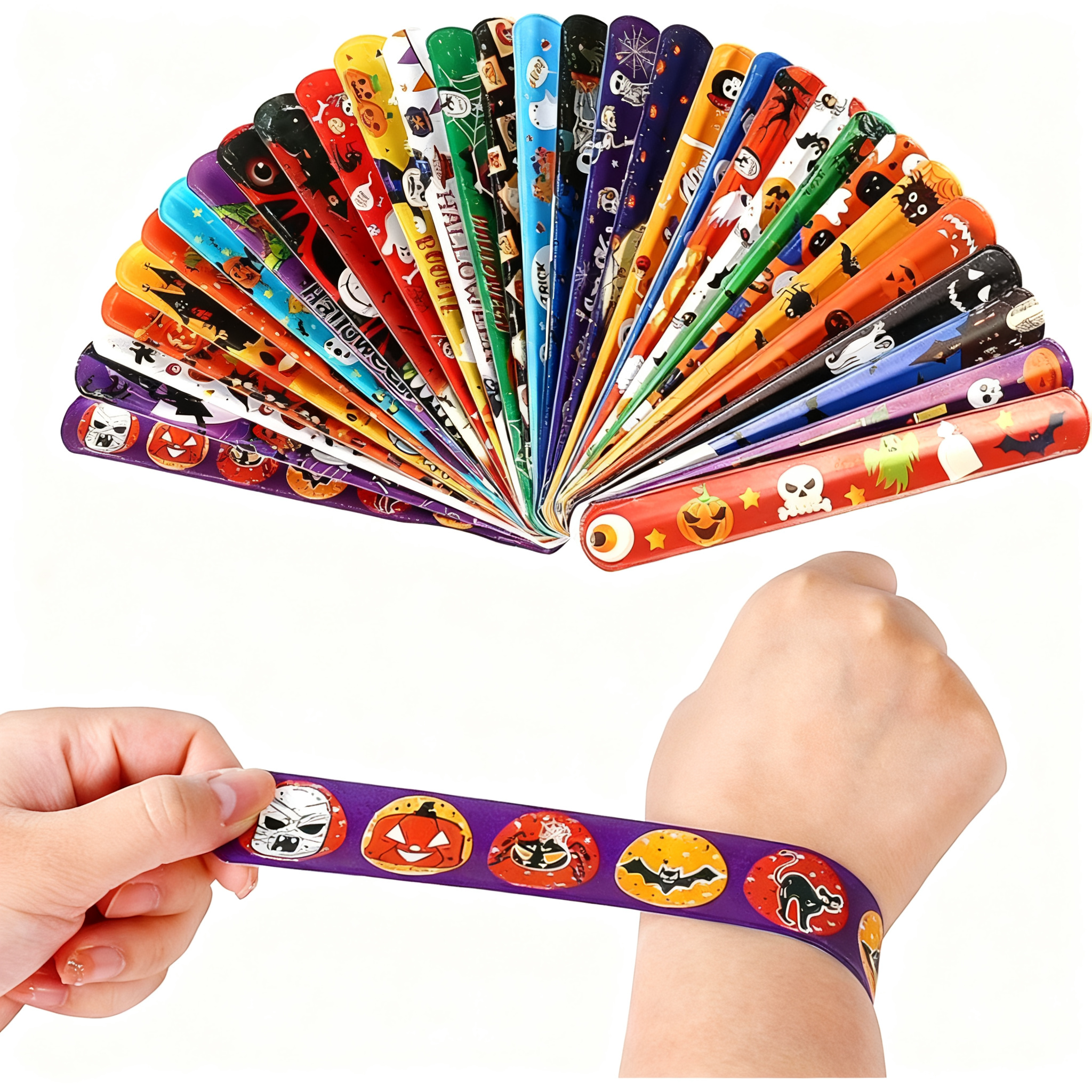 36Pcs Easter Slap Bracelet,Easter Decorations Bracelet Decorations Gifts,Bunny Bracelets Present for Holiday Goodie Bag Stuffers,Bracelets Bulk for Birthday School Classroom Prizes Outdoor