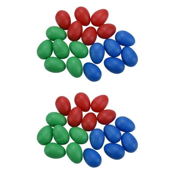 36Pcs Egg Shakers Plastic Egg Music Shakers for Kids Maracas Eggs Percussion Toys,12x red egg shakers 12x blue egg shakers 12x shakers.,red & blue & green