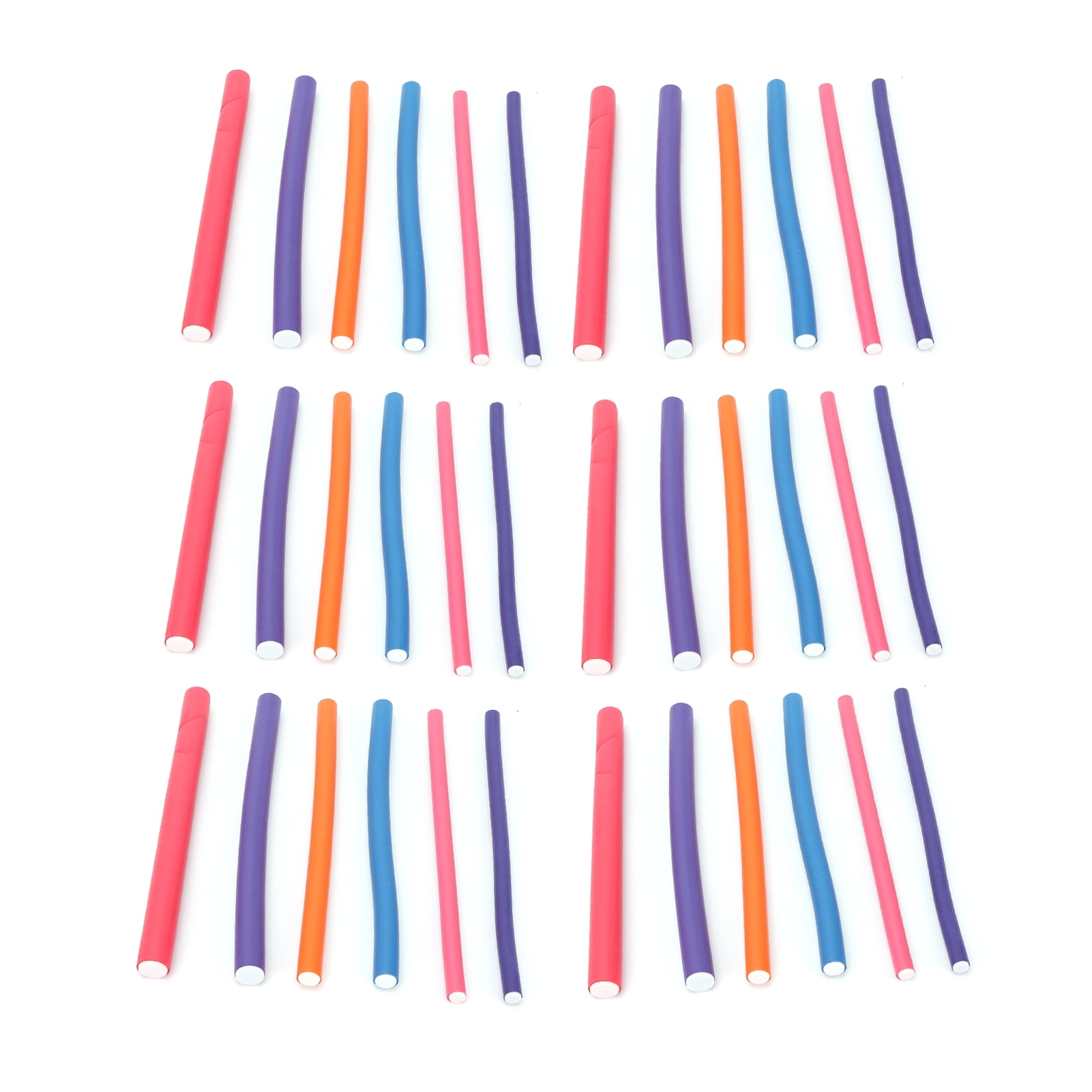 36Pcs Flexible Hair Curling Rods No Heat Soft Bendy Hair Wavy Rollers