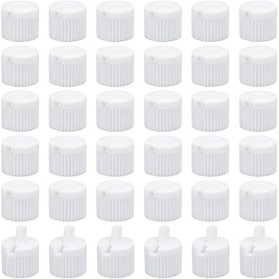 36Pcs Flip Top Dispensing Cap White Plastic Bottle Caps Spout Flip Caps Reusable Plastic Bottle Cap Replacement Bottles Caps