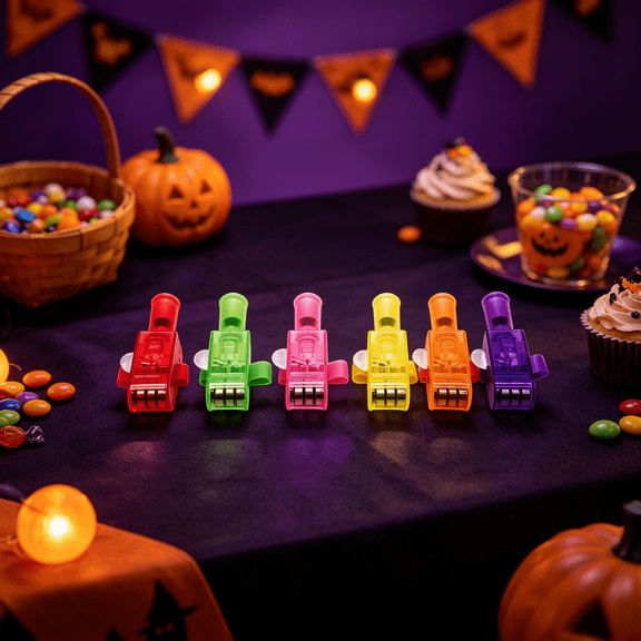 36Pcs Halloween LED Finger Lights Bulk Glow in the Dark Projection Rings for Haunted House Exploration and Theme Park Night Events