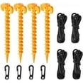 thumbnail image 1 of 36Pcs Inflatable Stakes and Tethers Plastic Stake 10 Inch Nylon Ropes with Hook Inflatable Spike Replacement Yard Inflatable Accessories Gardening Peg Tent Stake Christmas Decor for Garden, 1 of 9
