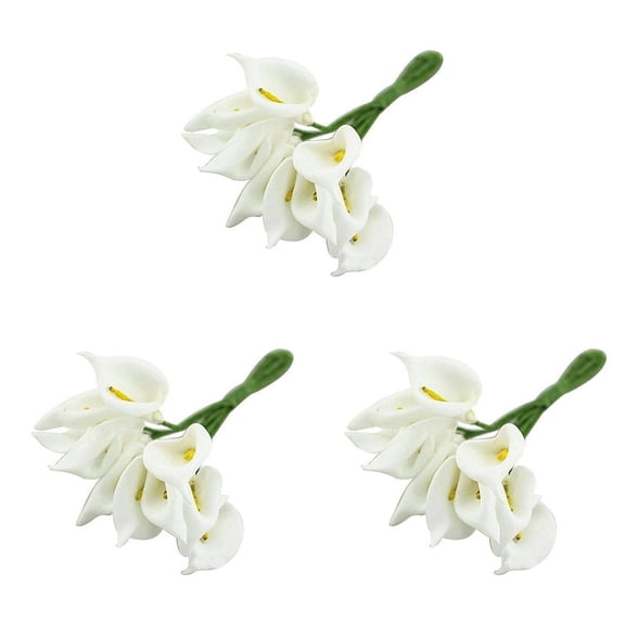 36Pcs Mini Calla Artificial Flower Bouquet Wedding Decoration DIY Wreath Gift White