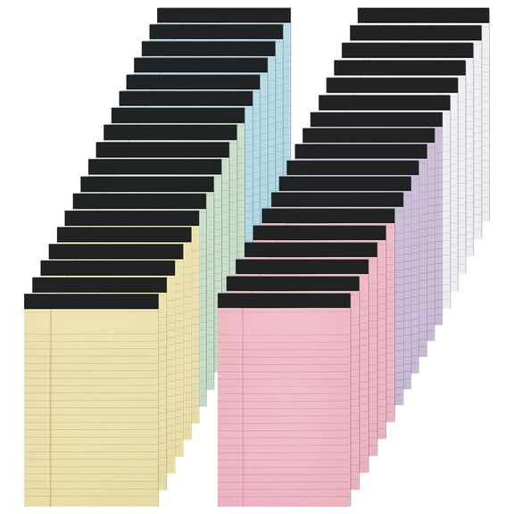 36Pcs Note Pads 5x8 inch, 30 Sheets Small Legal Pads Multicolor Notepads Writing Notepads Narrow Ruled Office Supplies for Home Office Business Study To-Do Lists(Macaron Color)