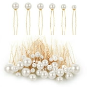 36Pcs Pearl Hair Pins Bridal Hair Pearls Wedding Preals for Hair Pearl Bobby Pins Pearl Wedding Hair Pins for Women Girl 6 Sizes