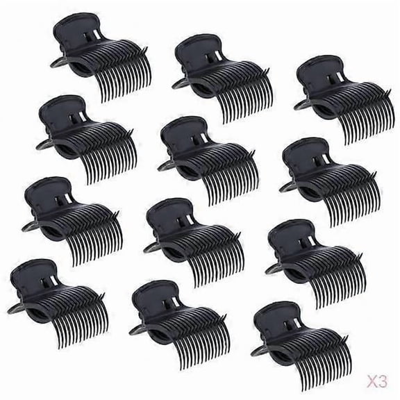 36Pcs Plastic Hot Roller Curler Claw Clamps for Black