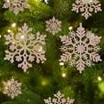 thumbnail image 1 of 36Pcs Rose Gold Glitter Snowflake Ornaments, Snowflake Christmas Tree Ornaments Decorations for Winter Wonderland Christmas Party Decorations, 1 of 7