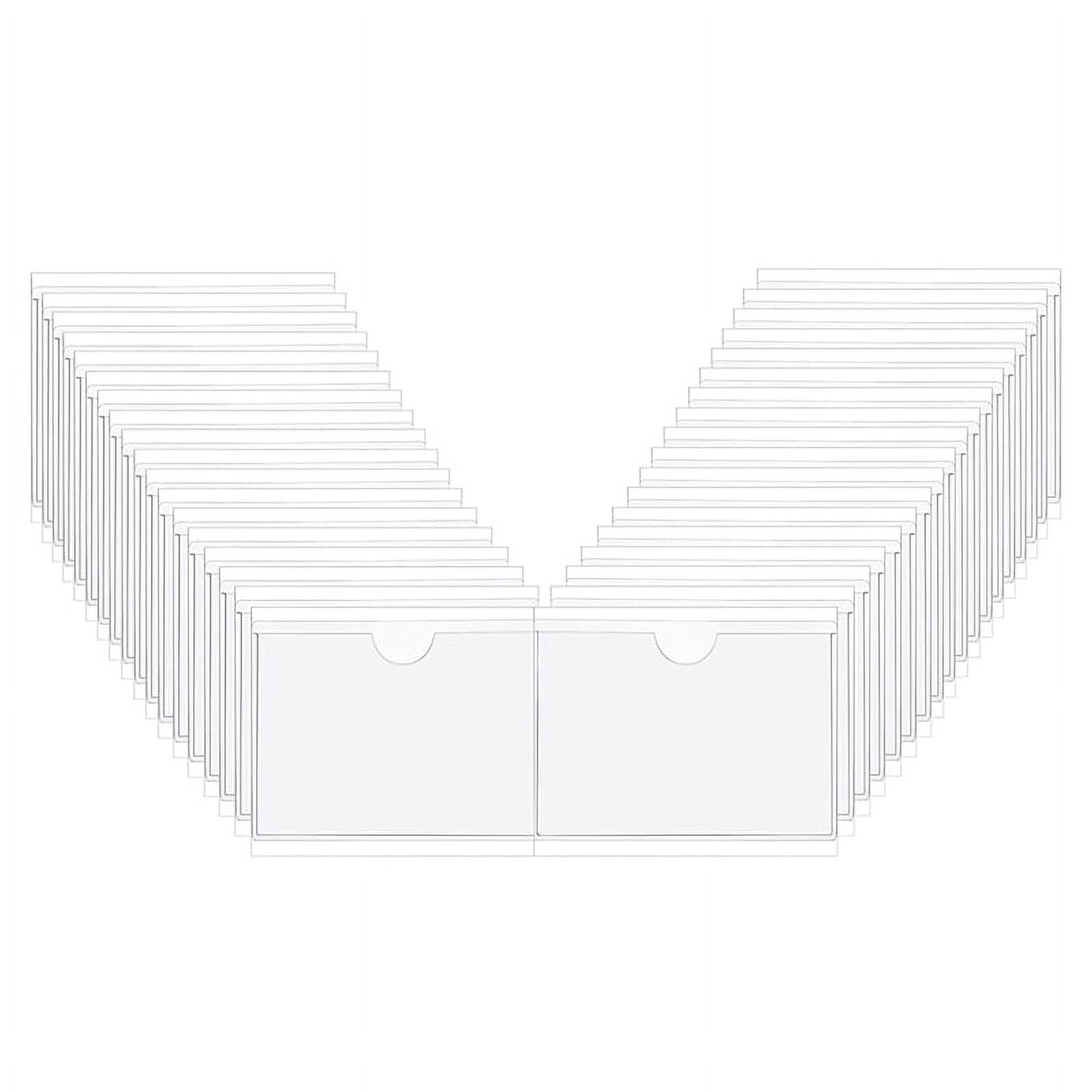 36Pcs SelfAdhesive Label Card Holder Pockets Holder 6X8.5cm Clear