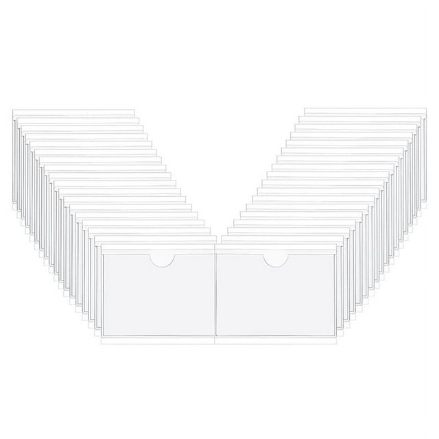 36Pcs SelfAdhesive Label Card Holder Pockets Holder 6X8.5cm Clear