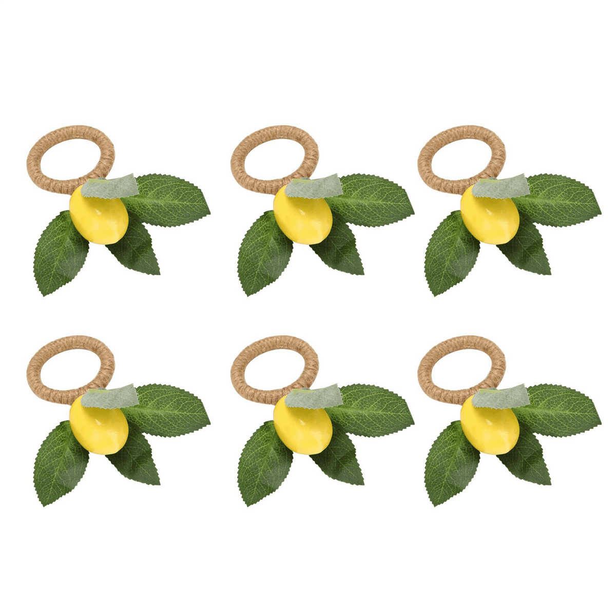 36Pcs Simulation Lemon Plant Napkin Ring Fruit Meal Buckle Hotel Model