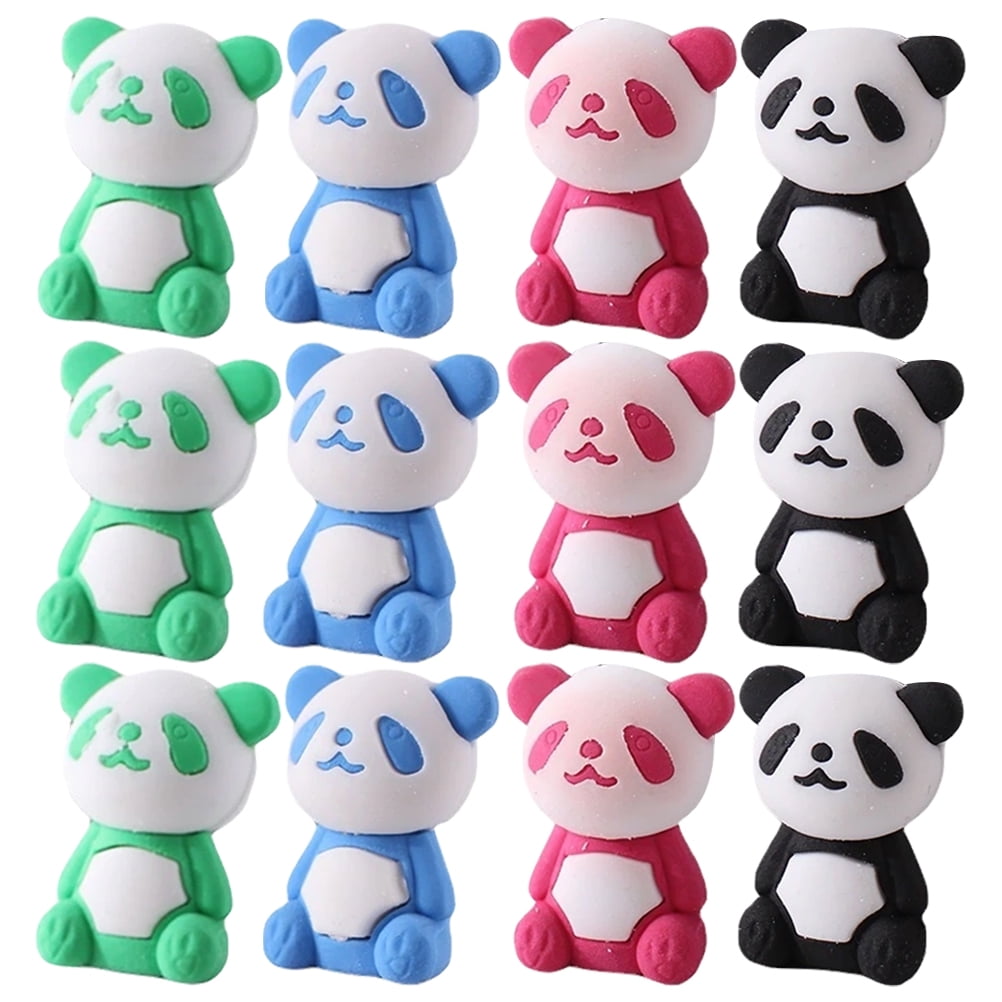 36Pcs Small Kids Erasers Adorable Panda Erasers Fun Erasers Cartoon ...