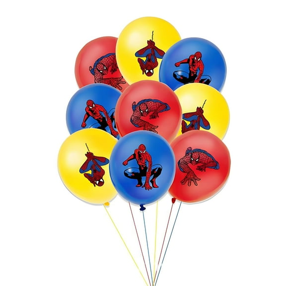 36Pcs Spider Balloon 12 inch Cute Cartoon Latex Balloons Theme Party Decoration Supplies for Birthday Event Arch Decor