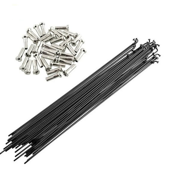 36Pcs Stainless Steel Spokes,14G Bike Spoke with Nipples,High Strength Bicycle Spokes Bike Spokes for Most Bicycle,170mm-290mm 178MM