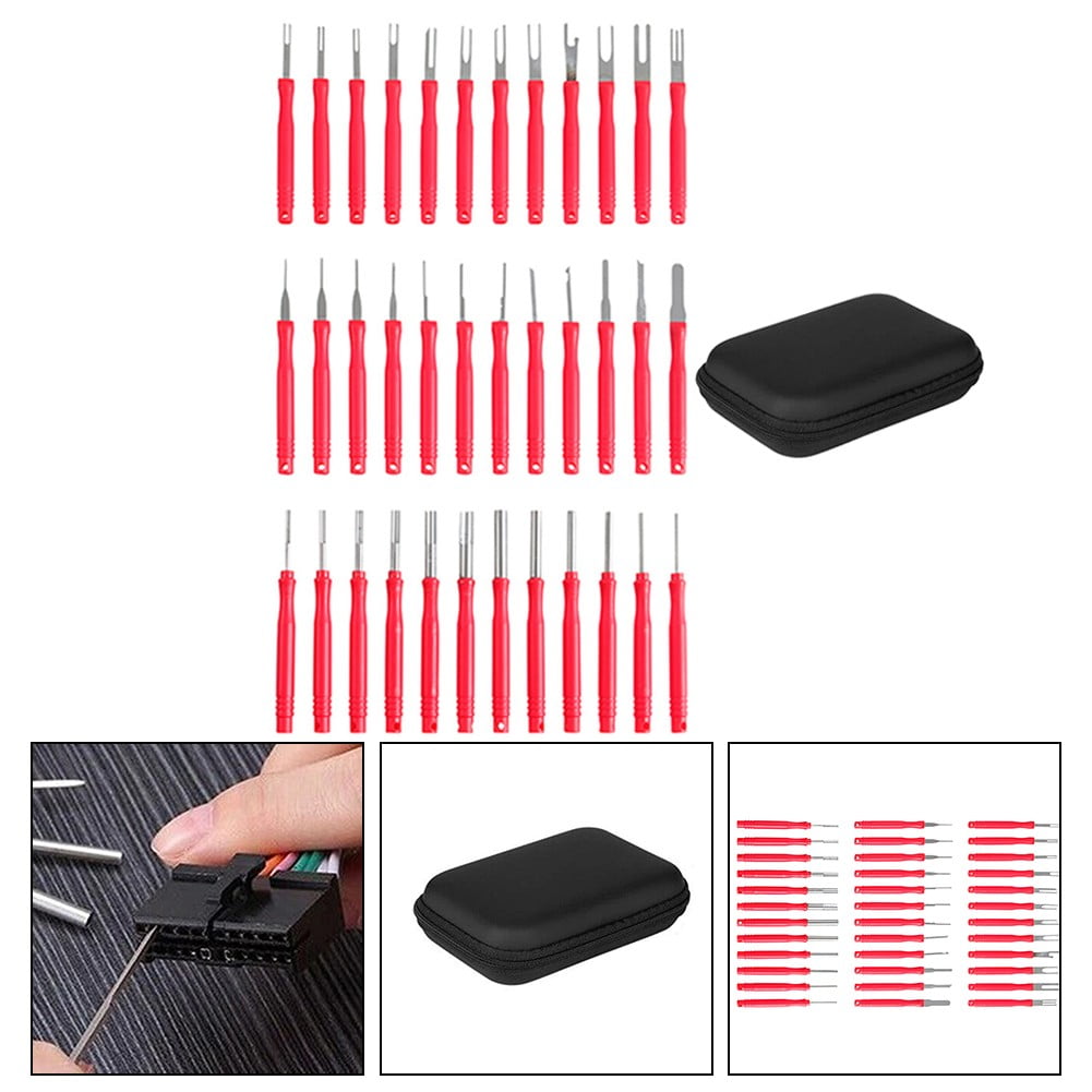 36Pcs Terminal Removal Tool Kit Depinning Tool Electrical Connector Pin