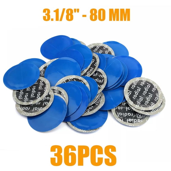 36Pieces Radial Repair Round Tire Patch Large 3.1/8" - 80 MM For Motorcycle Bike