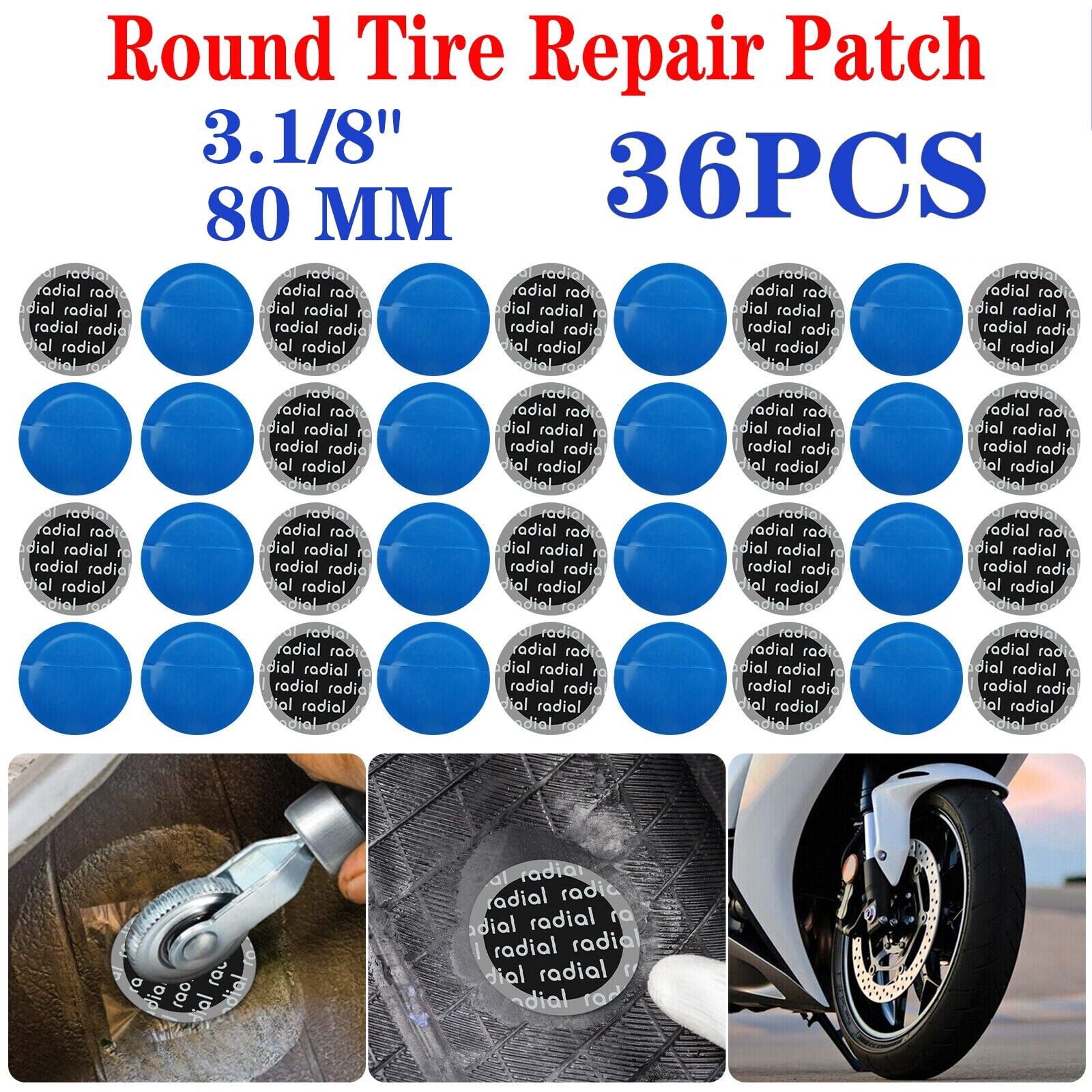 ZERINT TP-R03 Radial Repair Patch, Heavy Duty Tire Patches