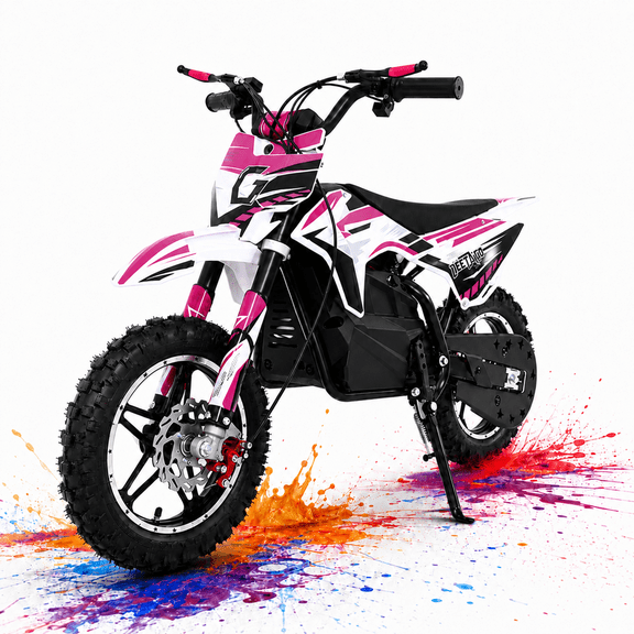 36V 1000W Peak Electric Dirt Bike for Kids 8-14, 3-Speed, 23 MPH, Dual Disc Brakes, Dual Suspension, 18.6-Mile Range, 10-Inch Off-Road Tires
