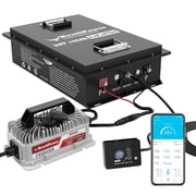 NewtiPower 36V 135Ah LiFepo4 Lithium Battery with 200A BMS&APP, Top Post for Golf Cart
