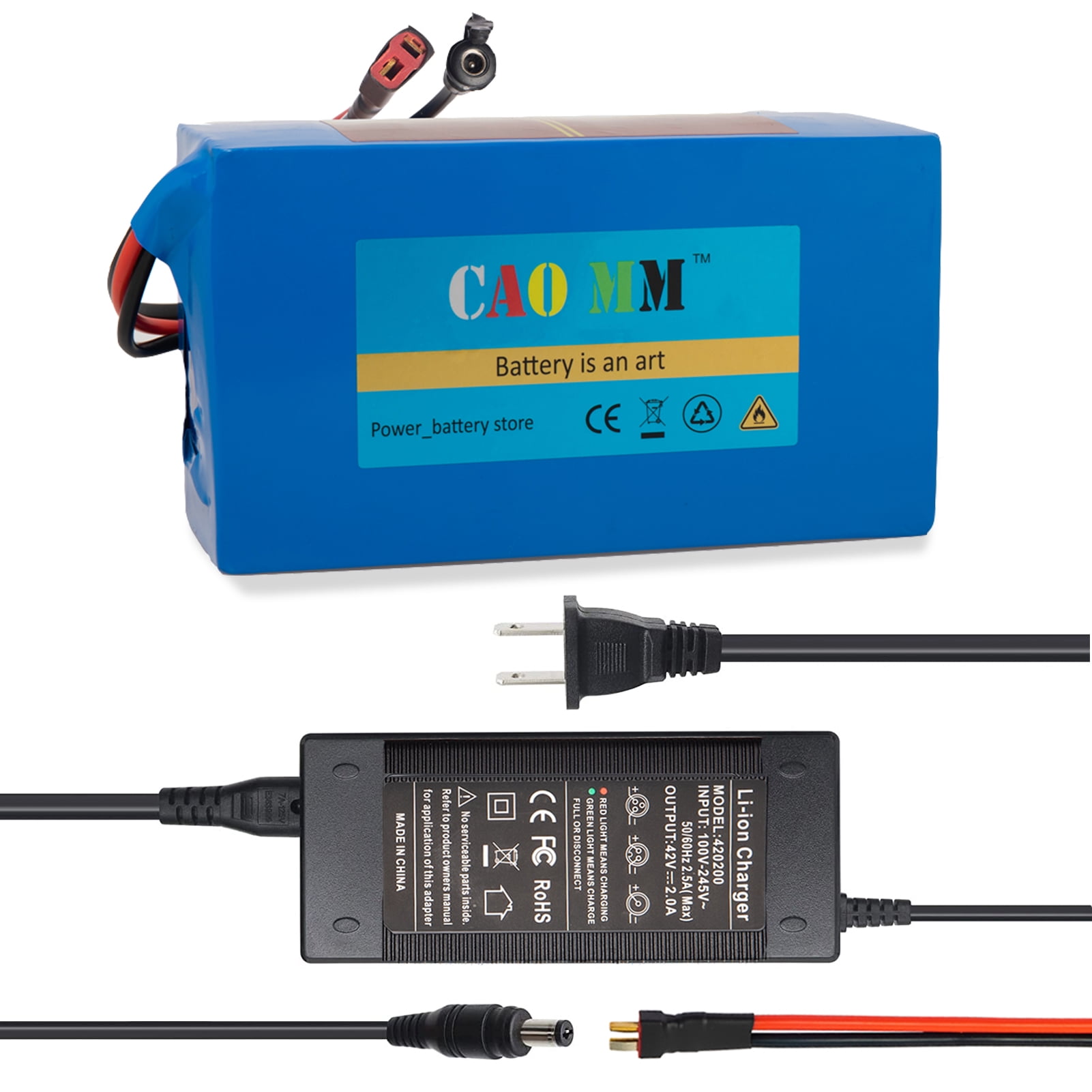 36V 14Ah Ebike Battery Pack Electric Scooter Bike Lithium Battery 750W for Adult Electric Bicycle Motor with 2a Charger