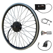 36V 250W Ebike Conversion Kit with Front Motor Wheel, LED Display, 36V 20A Controller, Thumb Throttle, Waterproof Main Wire