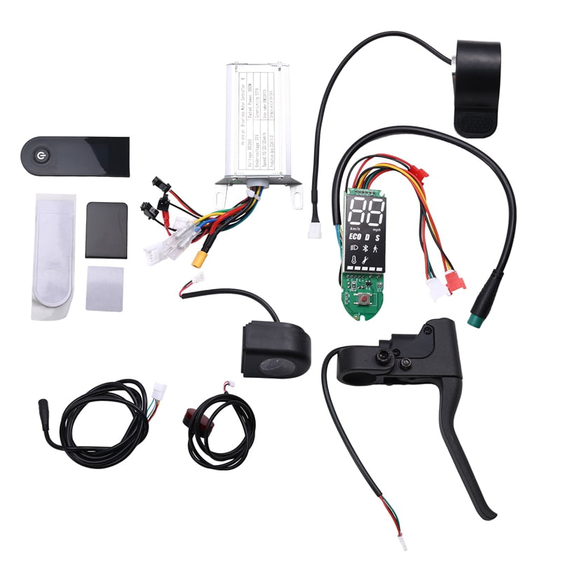 36V 350W Electric Scooter Controller Kit - Includes Throttle, Display, Brake Lever, Lights For DIY Repair