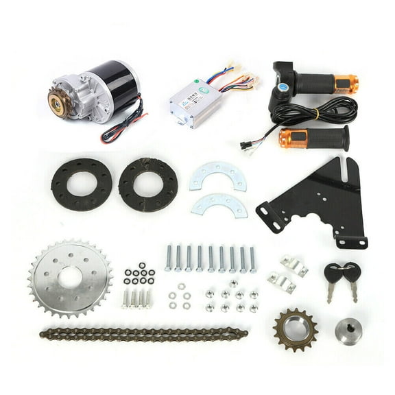 36V 350W Electric Bike Conversion Kit EBike Brush Motor Set For Left Chain Drive