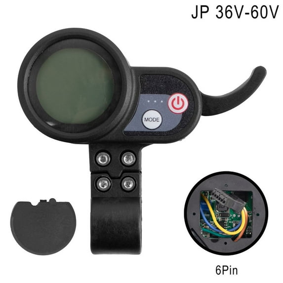36V 48V 52V 60V 6 Pins Lcd Display Throttle Accelerator For Jp Electric Scooter Abs Waterproof Speedometer Dashboard Black 11.4X10.5Cm/12.7X11Cm Style 1