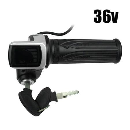 36V 48V 60V Electric Scooter Throttle Grip With Key Lock Power Indicator